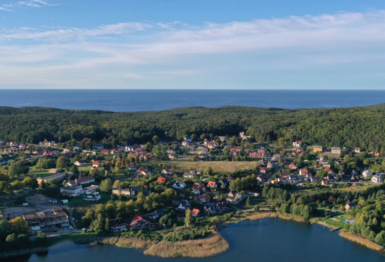 View from property 4, Holiday Home by Lake Wiselka With Sauna, Kamień