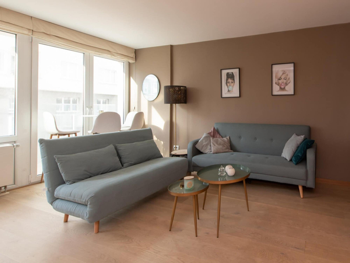 Living room 4, Apartment With Side sea View, West-Vlaanderen