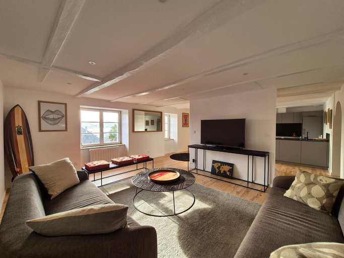 Living room 3, Nice Holiday Flat, 100 m From the Beach, Erquy, Côtes-d'Armor