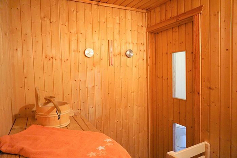Sauna, Ferienhaus im Ferienpark Mirow, Mecklenburgische Seenplatte