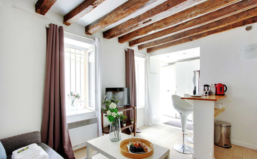 Living area 4, Cosy Studio 2P - Rue Mouffetard, Paris