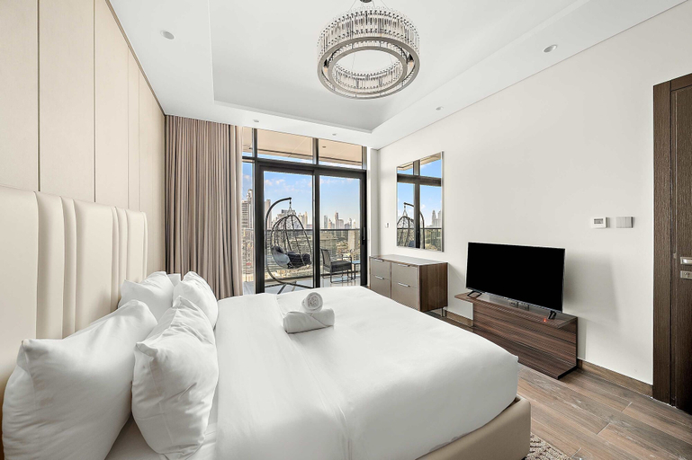 Room 5, Elegant 1BR With Panoramic Views on Burj Khalifa, Dubai