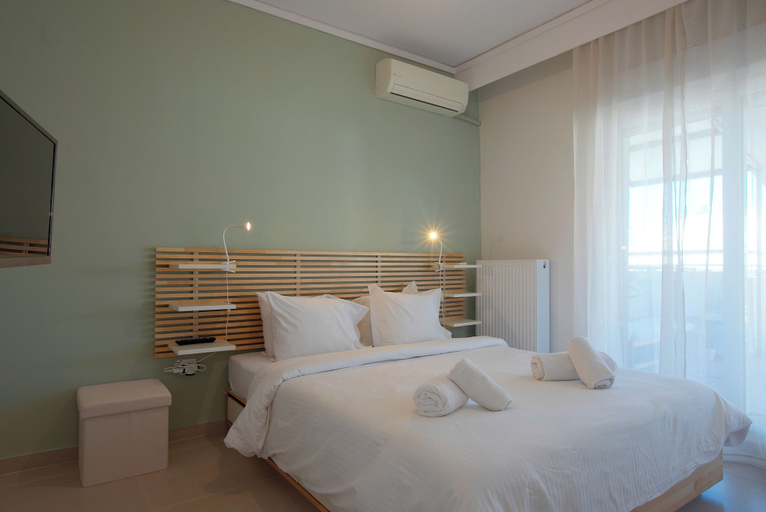 Bedroom 3, New Cozy Apt with Balcony close to Metro, Central Macedonia