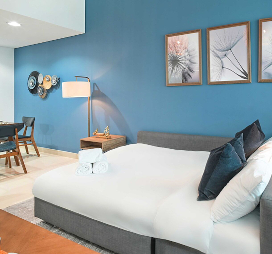 Bedroom 5, Fascinating Ocean Views in a One Bedroom, Dubai