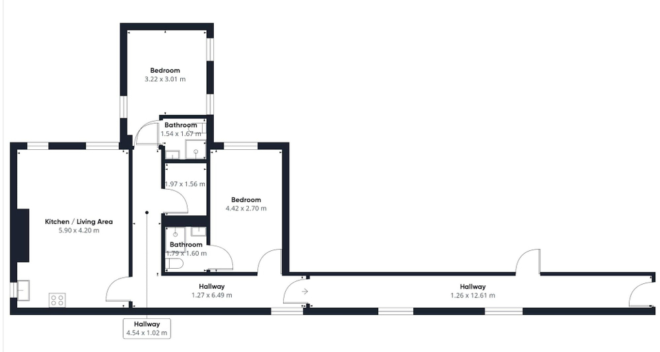 Room 2, Host Stay The Coach House Apartment 2, Redcar and Cleveland