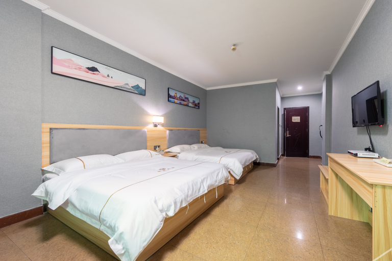 Bedroom 2, Lingfeng International Apartment (Zhuhai Nanping Huafa Business Area), Zhuhai