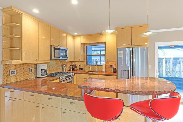 Private kitchen, Chic 3BR Sanctuary Steps From The Drive Paradise, Broward