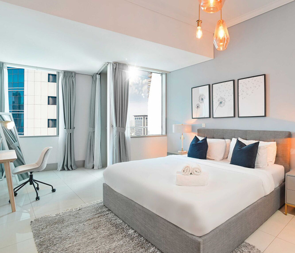 Bedroom 3, Fascinating Ocean Views in a One Bedroom, Dubai