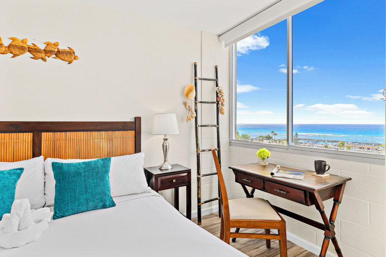 Bedroom 2, Ocean View 1BR at Ilikai Marina, Honolulu