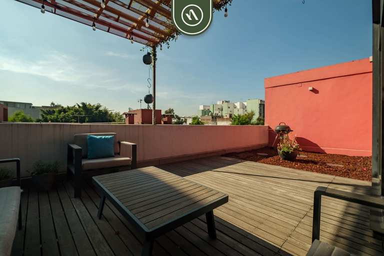 Room 3, 2BR Condo in Roma Norte - Private Terrace, Mexico City