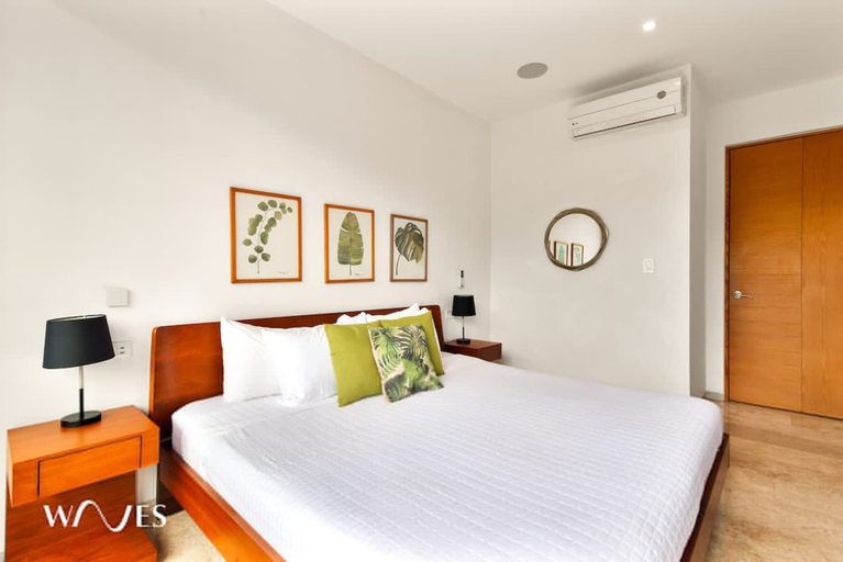 Bedroom 2, Luminous 1 Br Steps Away From the Beach, Cozumel