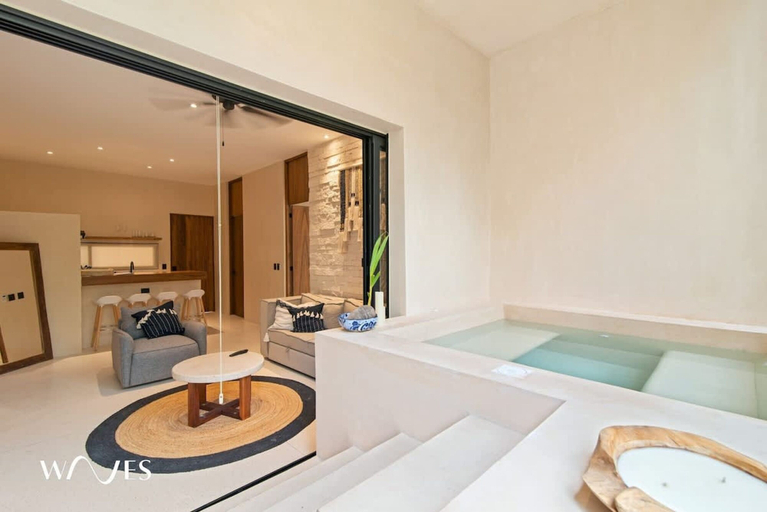 Bathroom 5, Spacious 3 Br w Private Pool Exclusive Gym, Cozumel
