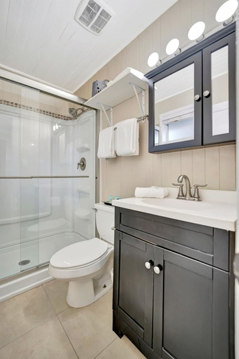 Bathroom, Stones Throw Beachside Bungalow 1 ON THE Beach, Pinellas