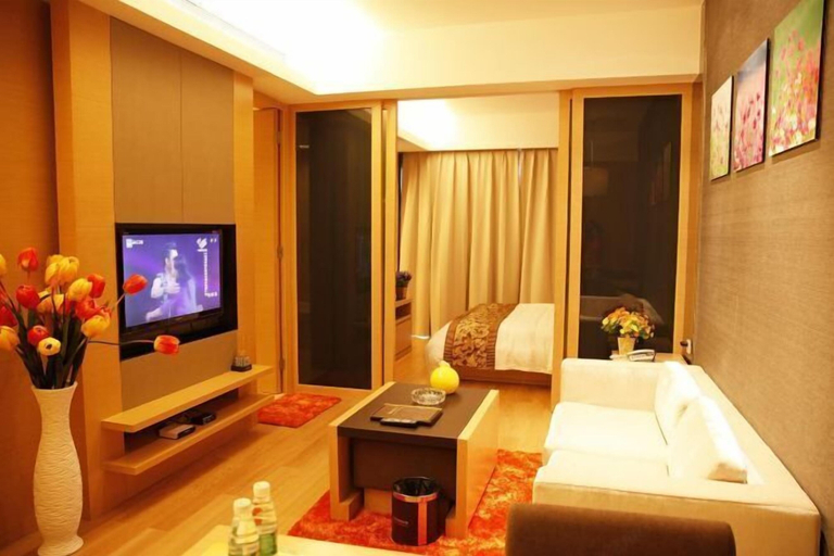 Bedroom 3, Quzhi Hippoly World Trade Apartment (Guangzhou Tower Pazhou Convention and Exhibition Center), Guangzhou