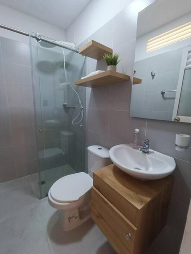Bathroom, Moderno aptartamento, terraza con Jacuzzi privado, Santiago de Cali
