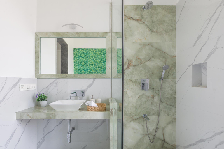 Bathroom 4, Villa Capri by StayVista - Featuring a swimming pool, mountain view, snooker table, and a relaxing j, Raigarh