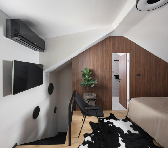Bedroom 2, Modern Seafront Villa Steps from the Beach, Rogoznica