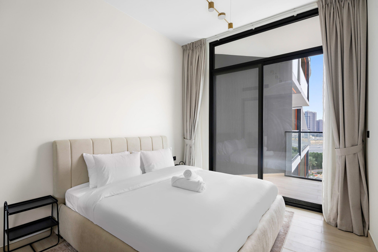Bedroom 2, Stunning Modern 3BR Apartment in JVC, Dubai