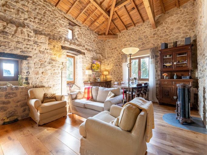 Living room 2, Holiday Home With Private Terrace, Ardèche