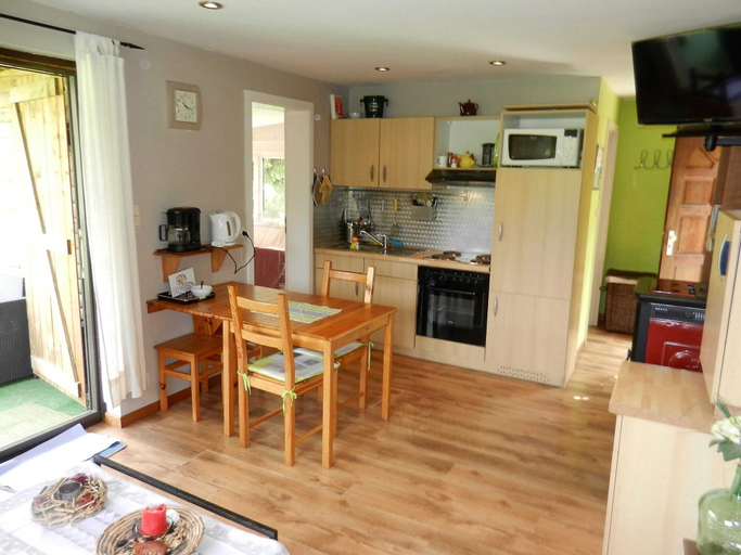 Dining Room, The charm of a wooden chalet with a magnificent view, not far from Spa, Liège