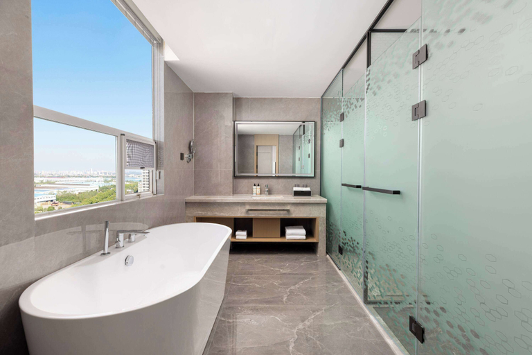 Bathroom 4, Ramada Plaza by Wyndham Ezhou Binjiang, Ezhou