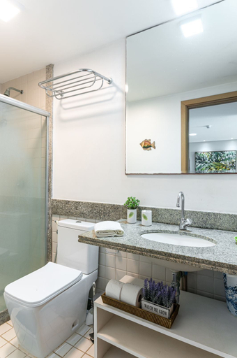 Bathroom 3, Suite Familia By Marulhos Suite Resort Flat, Ipojuca
