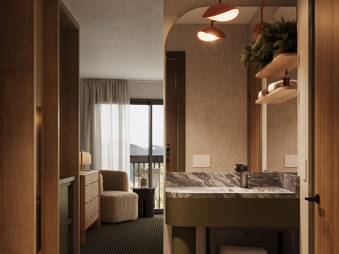 Bathroom 5, The Kenrick Hotel, Division No. 15