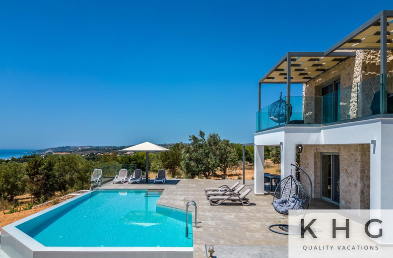 Sport & Beauty 4, Blue pearl Villa with Private Pool in Afrato Village! Infinite sea views!, Ionian Islands