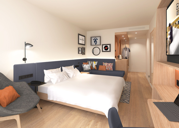 Bedroom, Hampton By Hilton Bordeaux Centre Meriadeck, Gironde