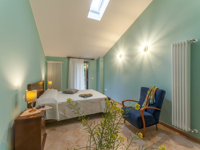 Bedroom 2, Inviting Holiday Home in San Costanzo With Swimming Pool, Pesaro E Urbino