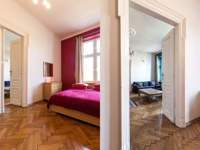 Bedroom, Airy and Sunny Apartment in the Centre of Krakow, Kraków City