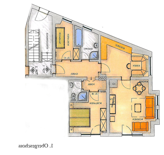 Floor plan 4, Apartment With a Magnificent View, Zell am See