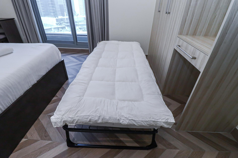 Bedroom 3, Tranquil stay I Dubai Canal view I Steam and sauna, Dubai