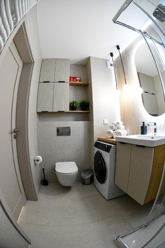 Bathroom, Elegant Two-Room Apartment, City Center, Balcony , Kraków City