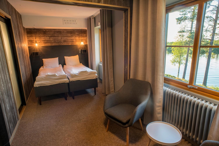 Bedroom 3, Arctic River Lodge, Pajala