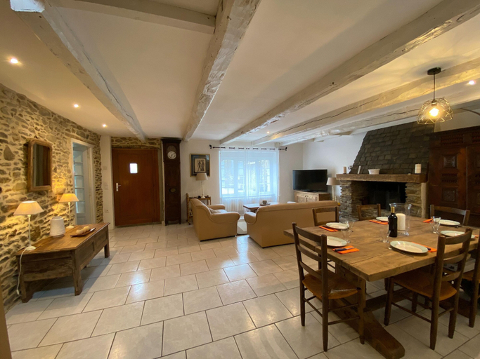 Living room, Stone House in Brittany Near Rance River, Ille-et-Vilaine