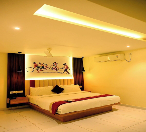 Bedroom 2, The Butterfly Luxury Serviced Apartments Benz Circle Vijayawada, Krishna