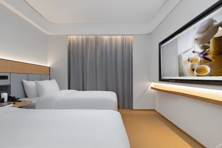 Bedroom 2, JIホテル フフホト(新華広場将軍衙署)(全季酒店(呼和浩特新华广场将军衙署店)), Hohhot