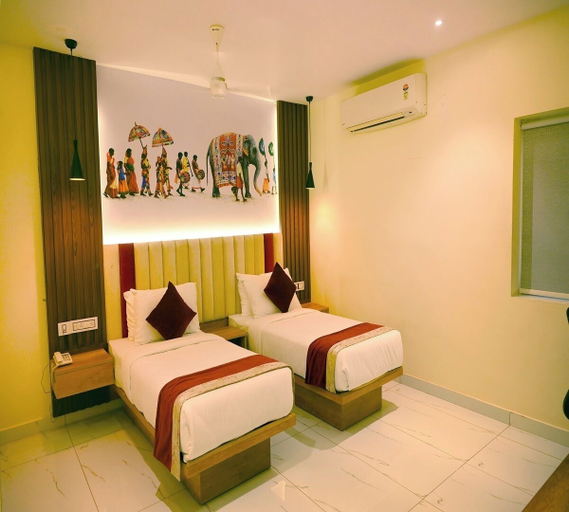 Bedroom 2, The Butterfly Luxury Serviced Apartments Benz Circle Vijayawada, Krishna
