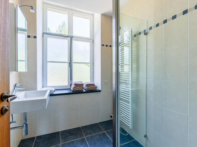 Bathroom, Spacious Apartment in a 16th-century Castle, Liège