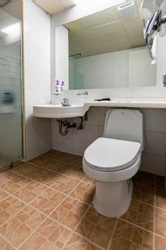 Bathroom 3, New Korea Youth Hostel, Jeju