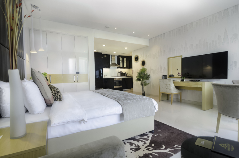 Bedroom 2, OSKENA Vacation Homes - Damac Maison Canal View, Dubai