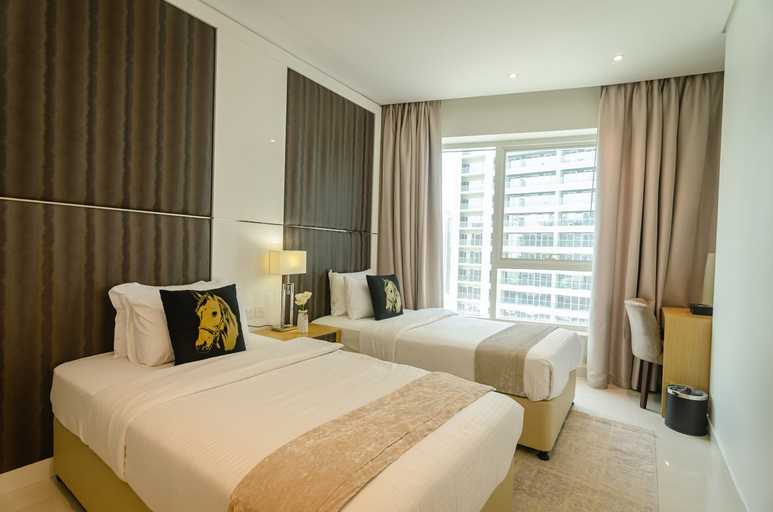 Bedroom 4, OSKENA Vacation Homes - Damac Maison Canal View, Dubai