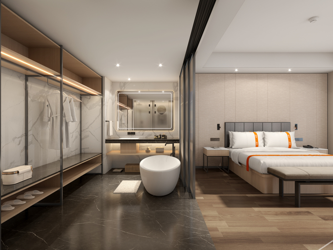 Bedroom 2, GreenTree Eastern Hotel Fuzhou South High-Speed Railway Station, Fuzhou