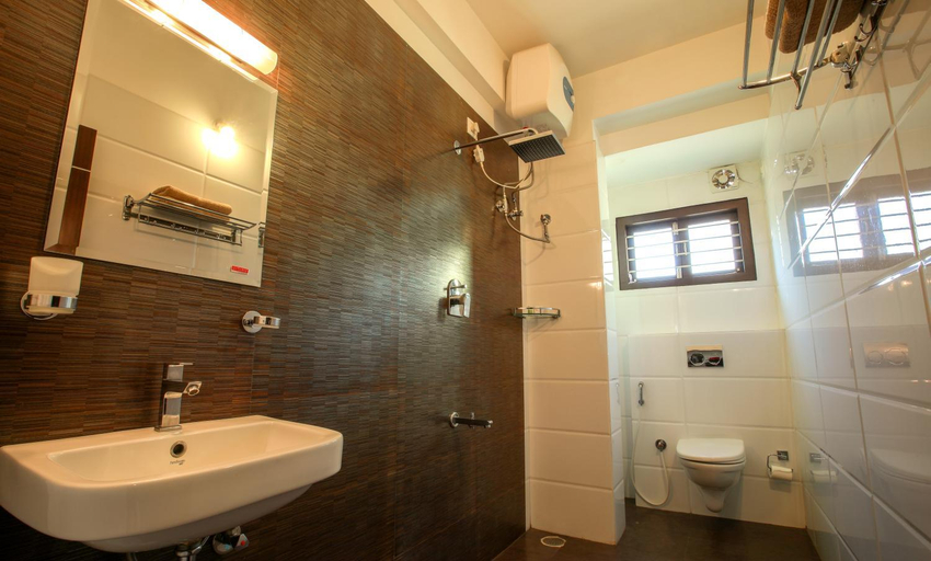 Bathroom, Falcon Suites Yelahanka New Town, Bangalore