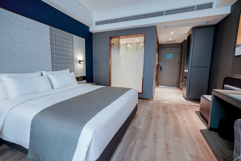 Bedroom 2, LANOU Hotel Anhui Huaibei Xiangshan District People's Government, Huaibei