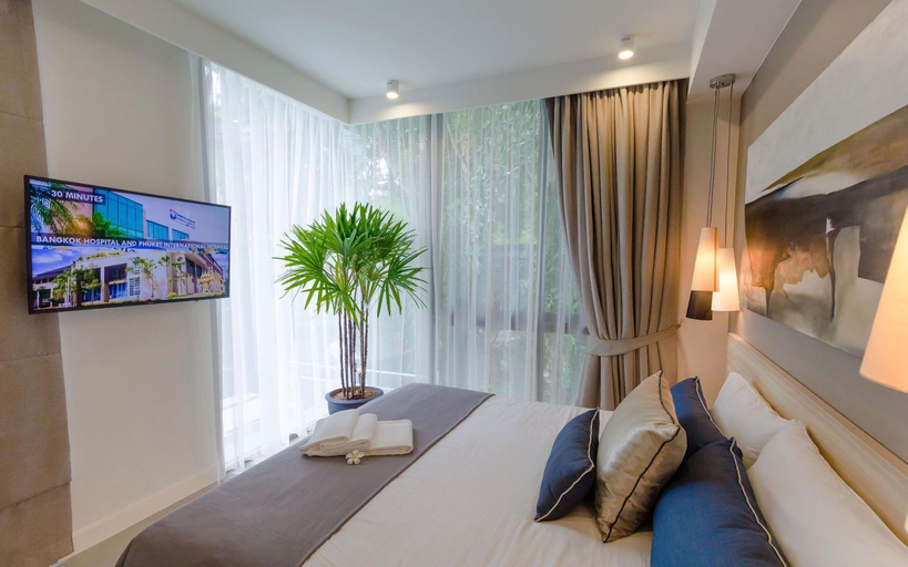 Bedroom, Cozy 2-BR room in Oceanstone coondo, 10 min walking to BangTao Beach, Phuket Island