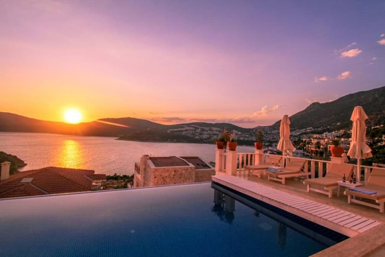 Swimming pool 4, Lux Ketchy Villa , Heatable Infinity pool , Wifi , Sunset in Kalkan, Kaş