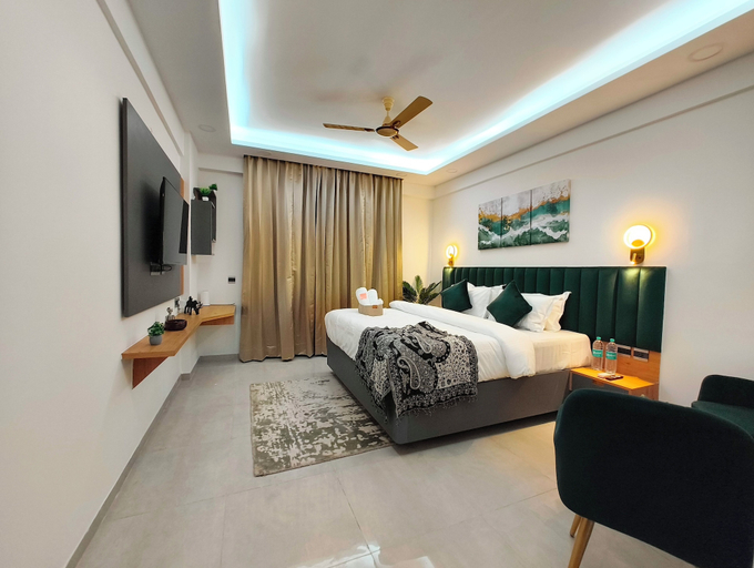 Bedroom 3, Arth Corporate Suites at Gomti Nagar Ext, Lucknow