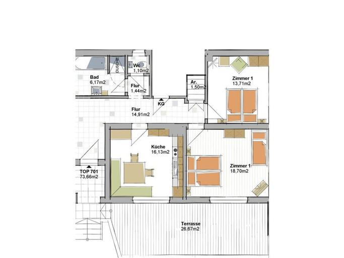 Floor plan, Maximilian Apartmenthaus 2-6 People, Zell am See